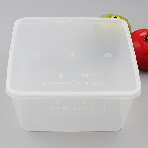 T-SQ7 다용도 사각용기+뚜껑 1박스(180세트) / 3000ml 스파게티 샐러드 요리용기일프로팩